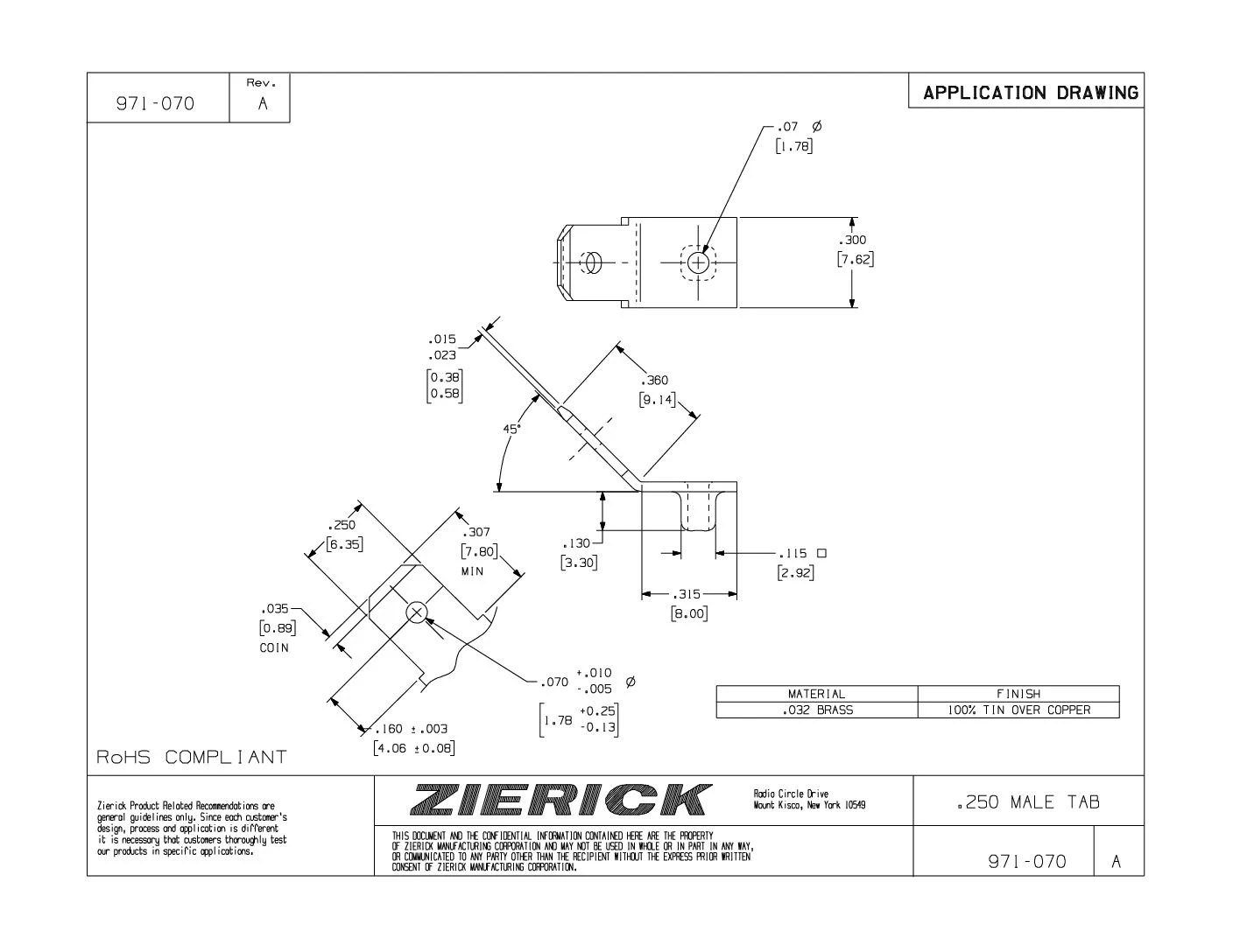.250″ (6.35mm), PN 971-070