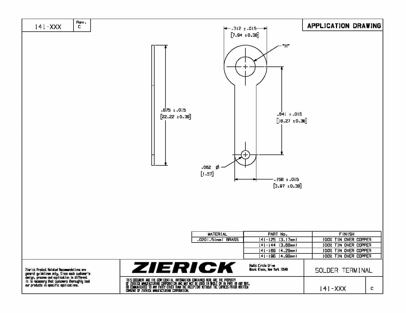 .875″ Long, Series 141-XXX