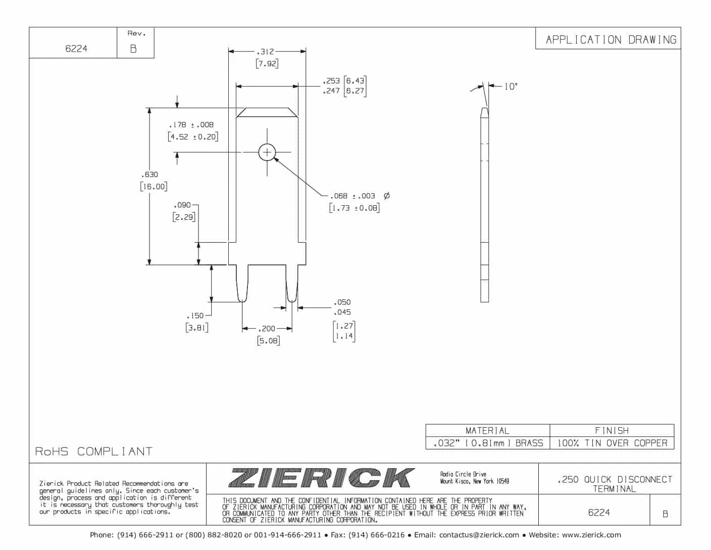 PRESS FIT 250 FASTON TAB, PN 972