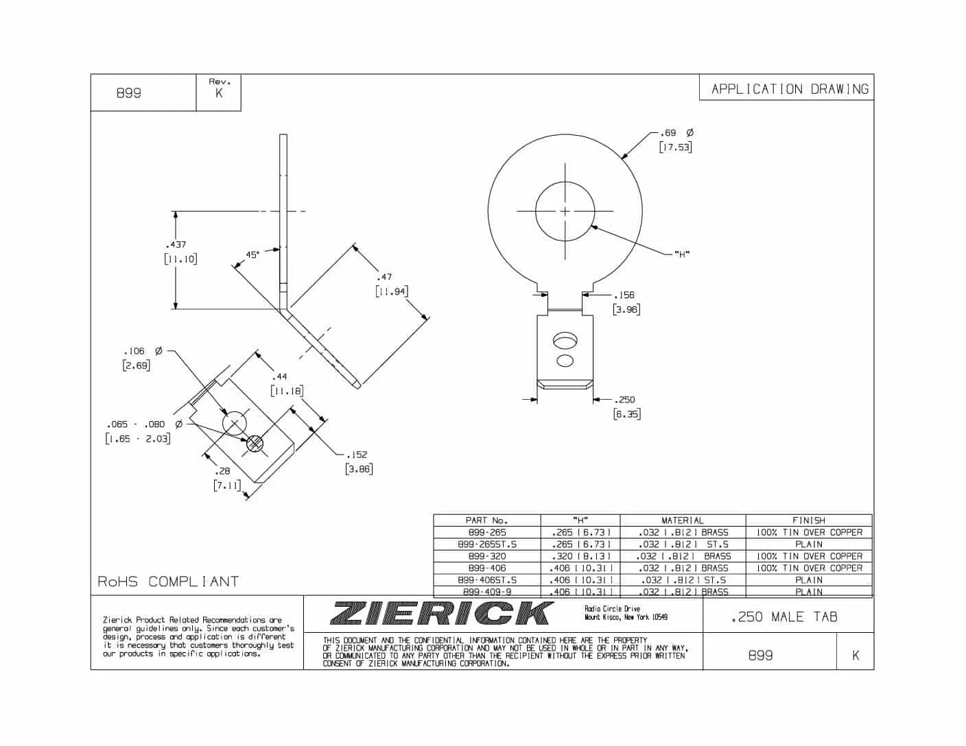 .250″ (6.35mm), Series 889-XXX