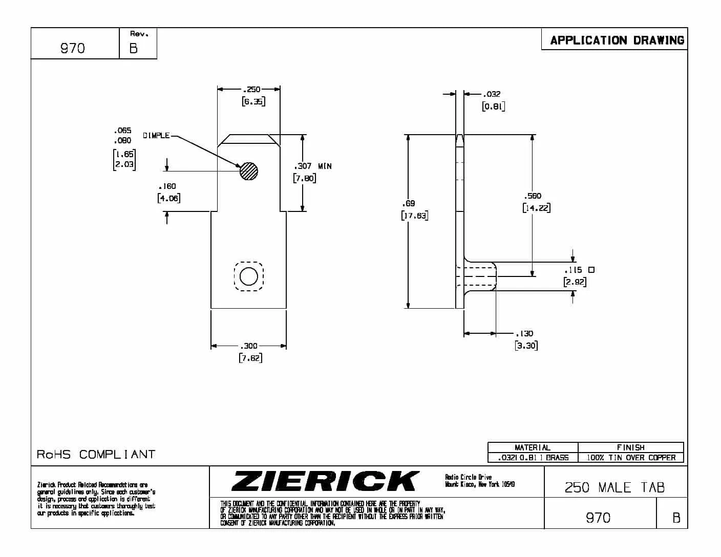 .155″ Square Eyelet-Tab