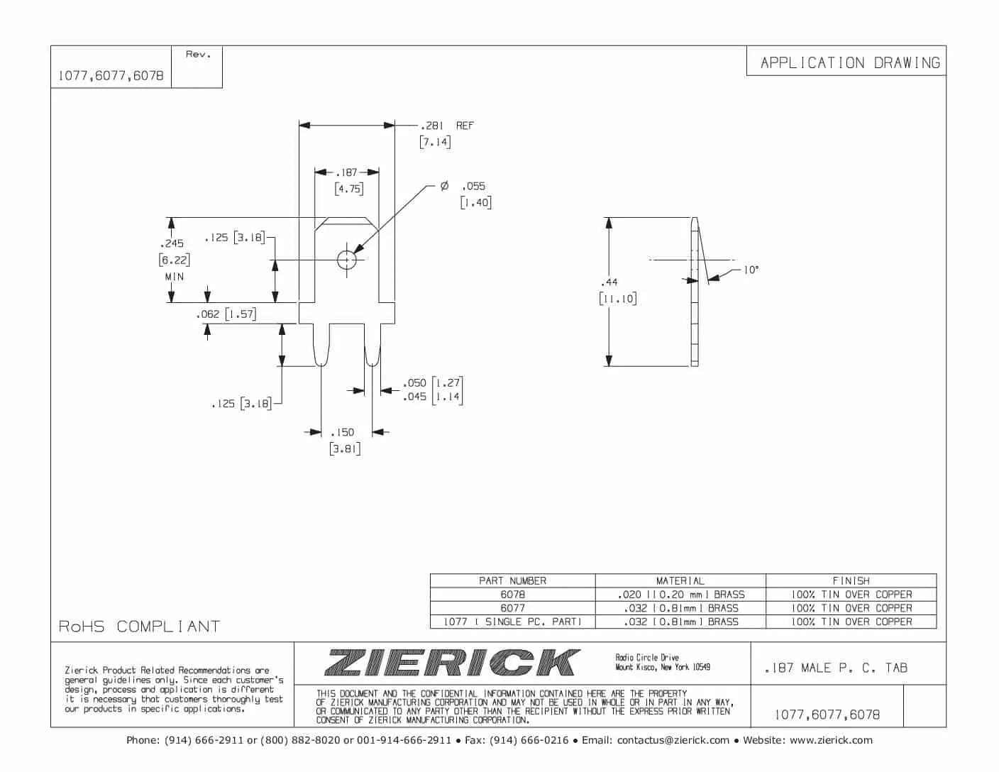 Press Fit, PN 1077
