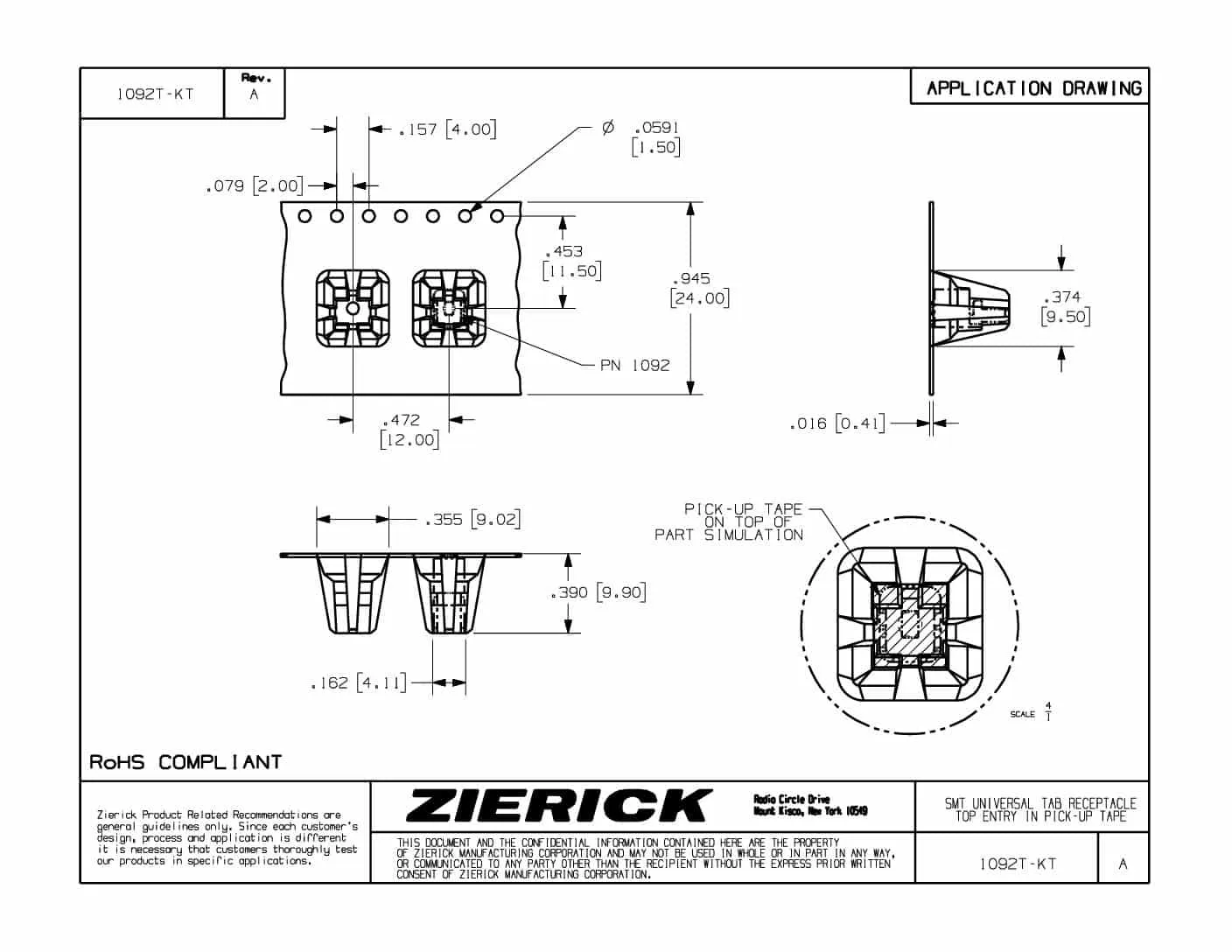 For .025″ x .032″ Tab
