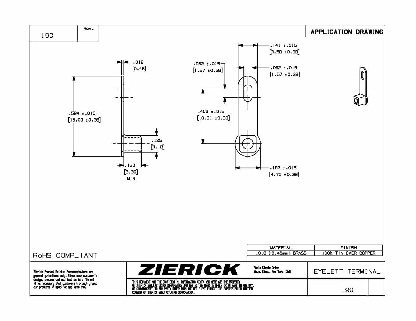 .125″ Square Eyelet