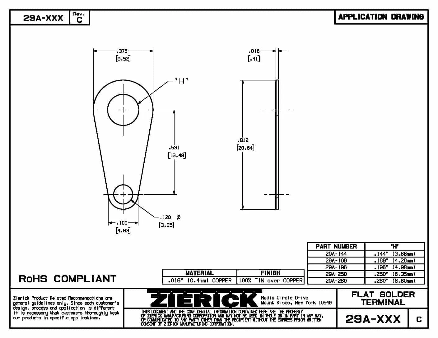 .812″ Long, .120″ (3.05mm) Hole