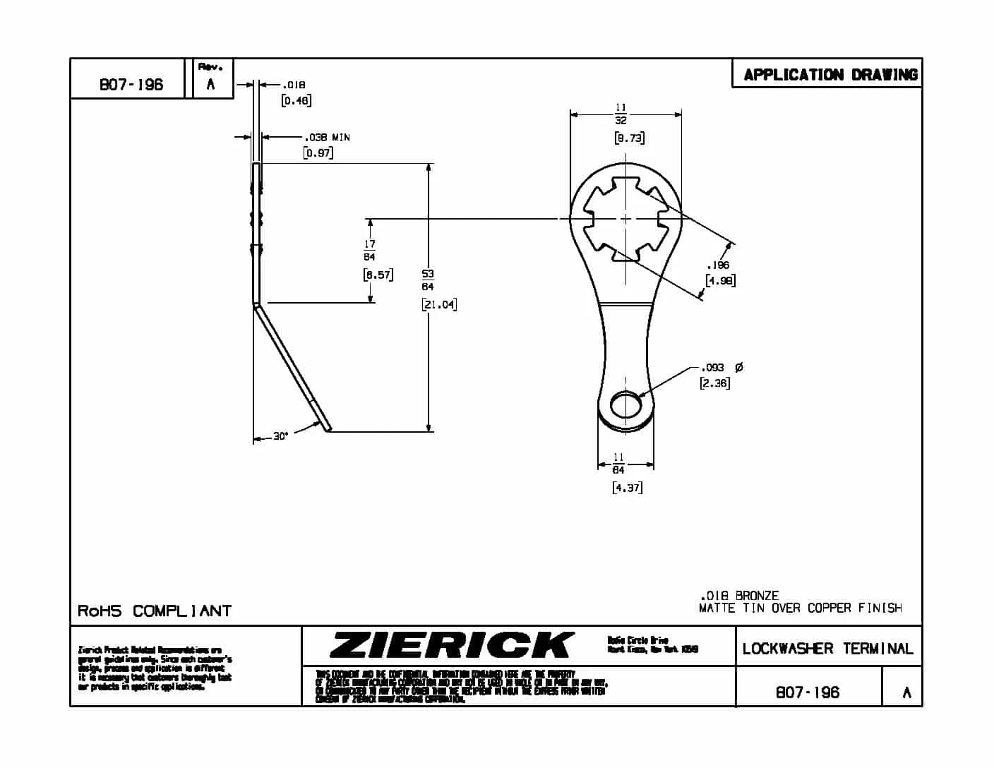 30 Degrees, PN 807-196
