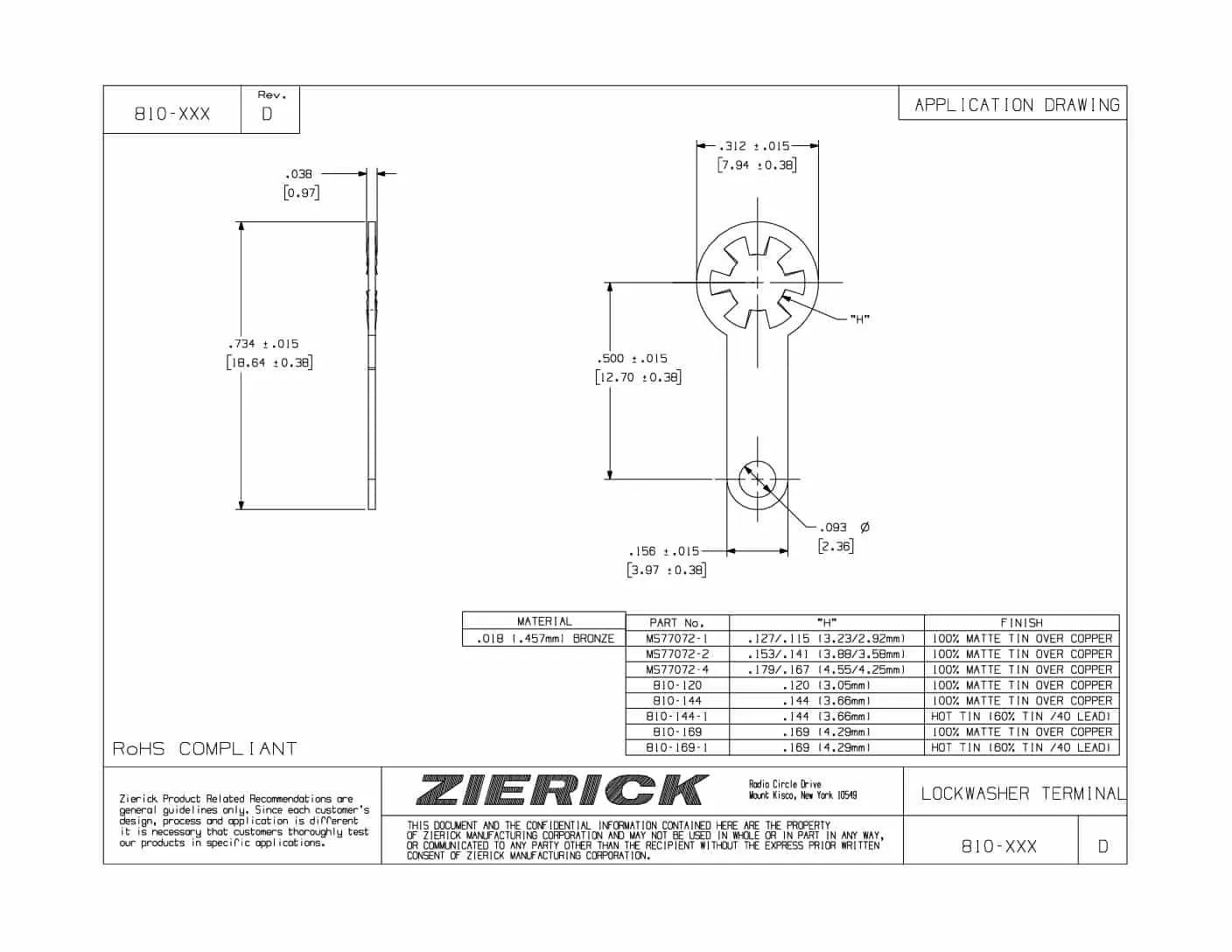 Flat, PN 810-XXX